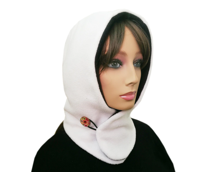 Unisex Hooded Scarf Vinterbruk Justerbar Design 8