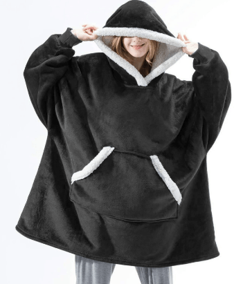 Unisex Huvtröja Fleece Med Stor Ficka 0