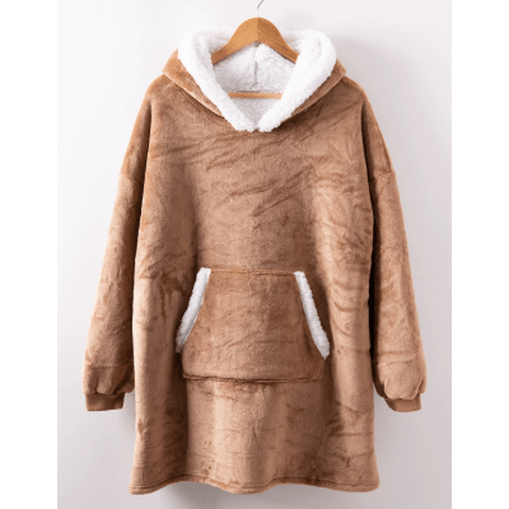 Unisex Huvtröja Fleece Med Stor Ficka 14