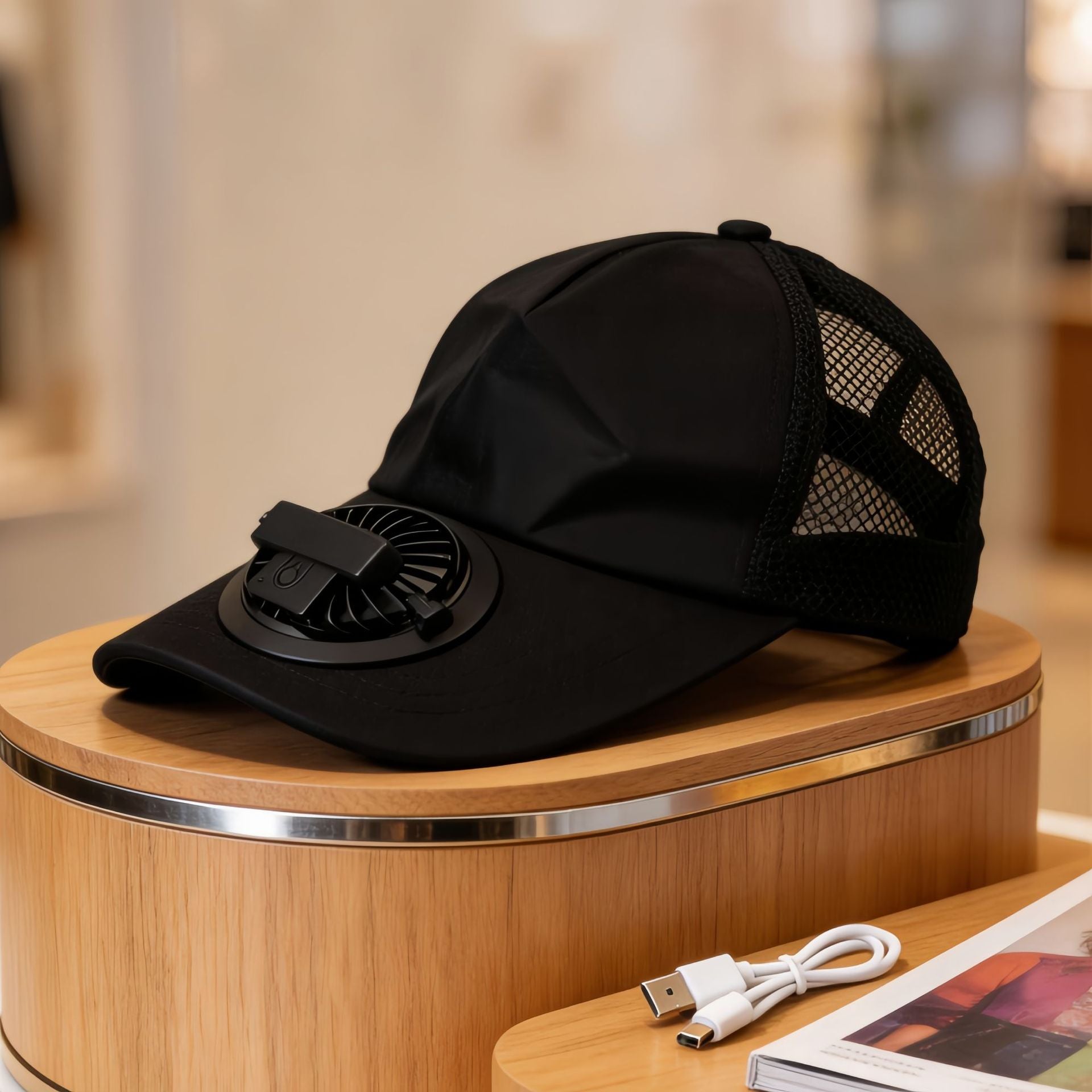 Unisex Keps med Integrerad Fläkt 6
