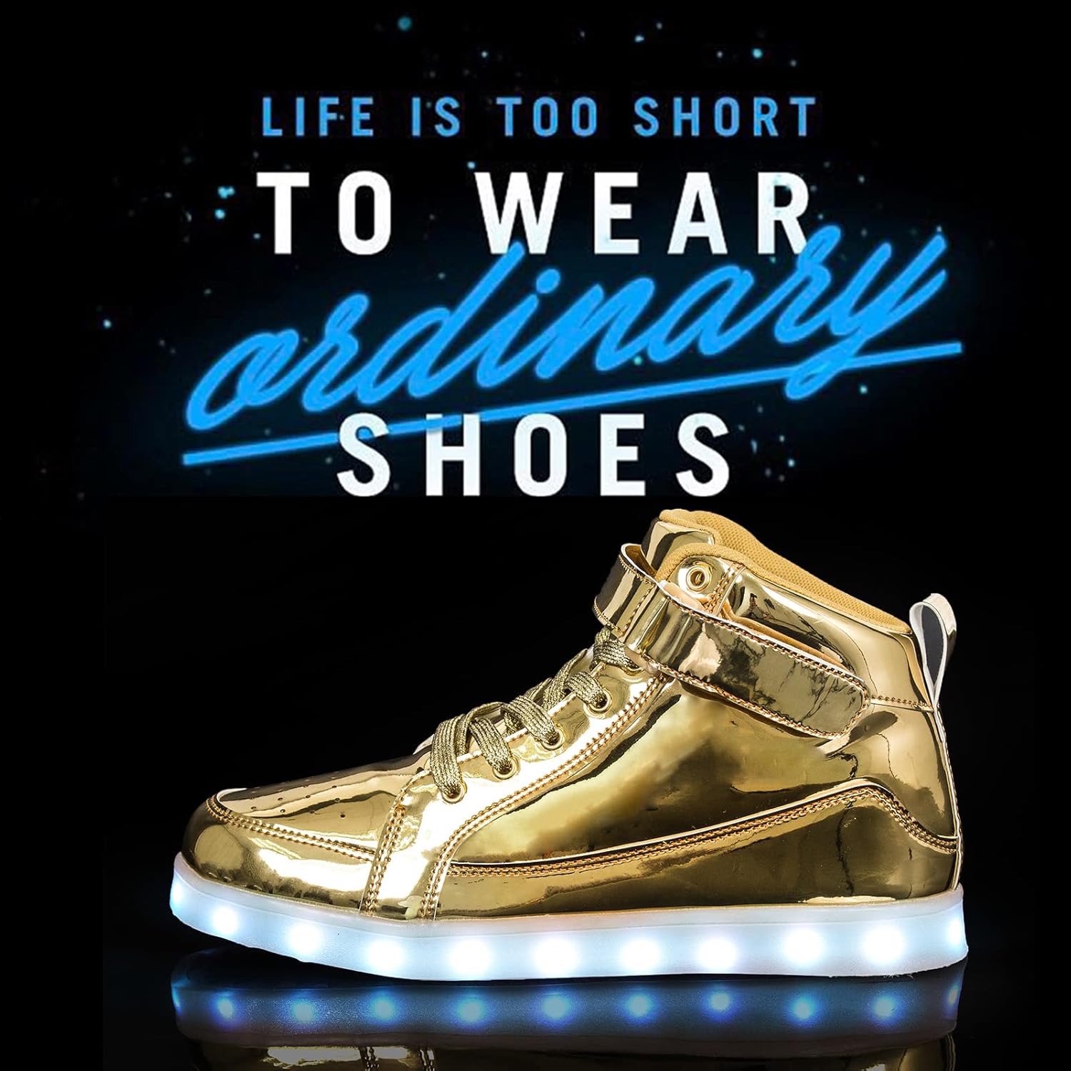 Unisex LED-sneakers med uppladdningsbar belysning 7