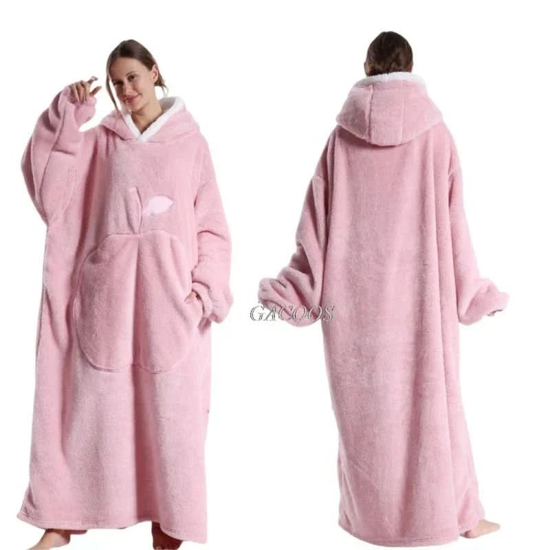 Unisex Oversized Hoodie med Huvud och Känguruficka 2