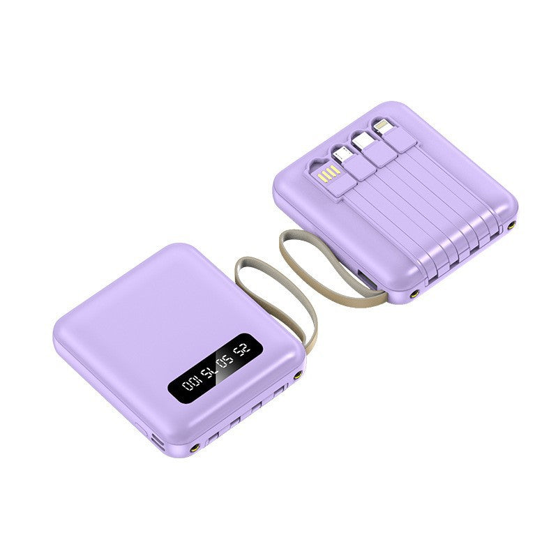 Unisex Powerbank 20000mAh Kompakt med Integrerade Laddningskablar 2