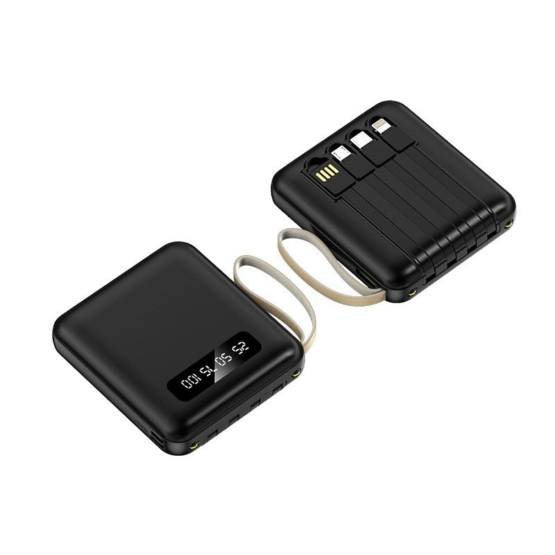 Unisex Powerbank 20000mAh Kompakt med Integrerade Laddningskablar 4