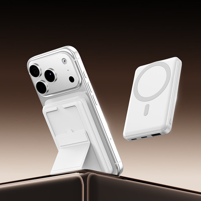 Unisex Powerbank MagSafe med Integrerat Stativ för Snabbladdning 2