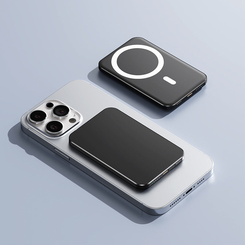 Unisex Powerbank Med Magnetisk Trådlös Laddning Magsafe 6