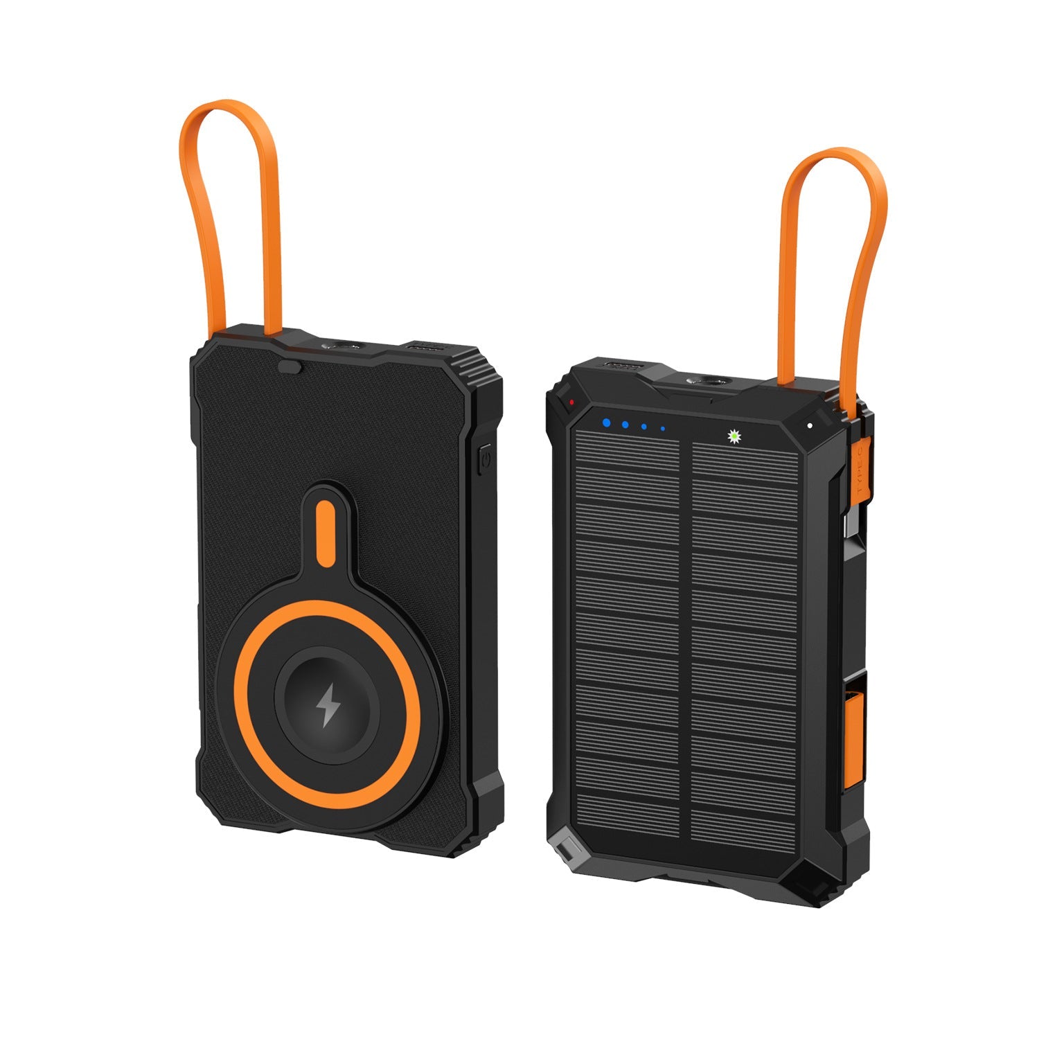 Unisex Powerbank med Soldriven och Trådlös Laddning 0