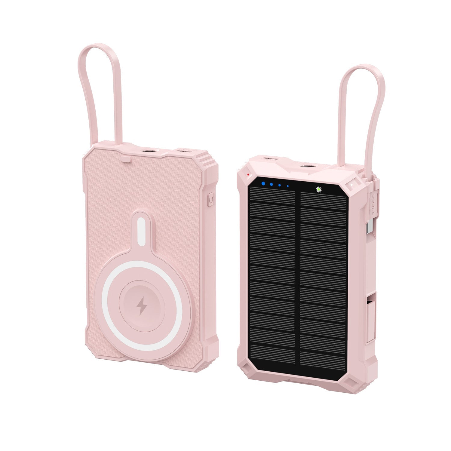 Unisex Powerbank med Soldriven och Trådlös Laddning 4
