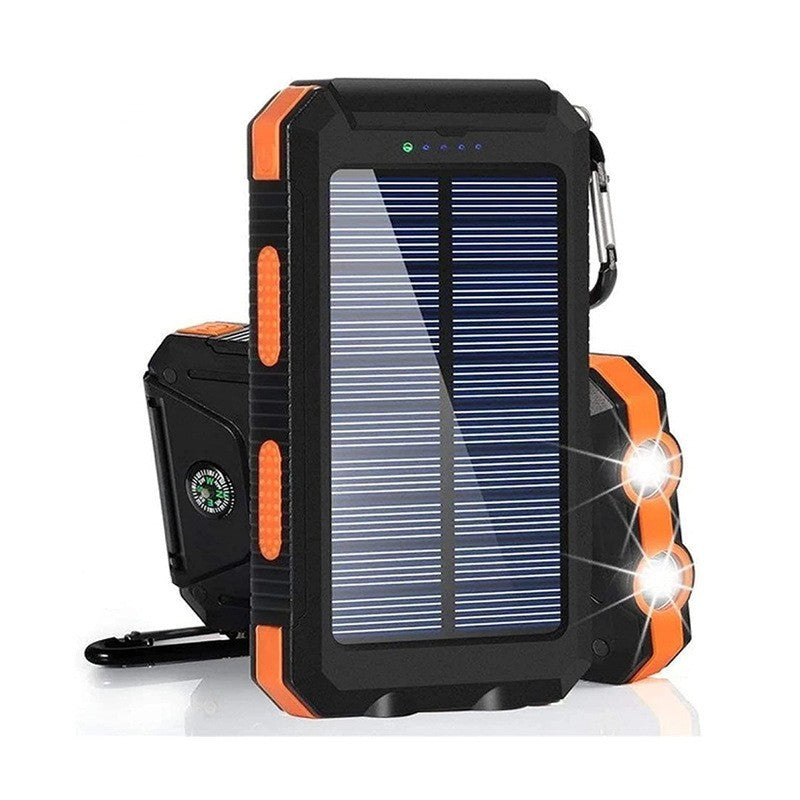 Unisex Powerbank med Solenergi, LED-ljus och Kompass för Utomhusbruk 0