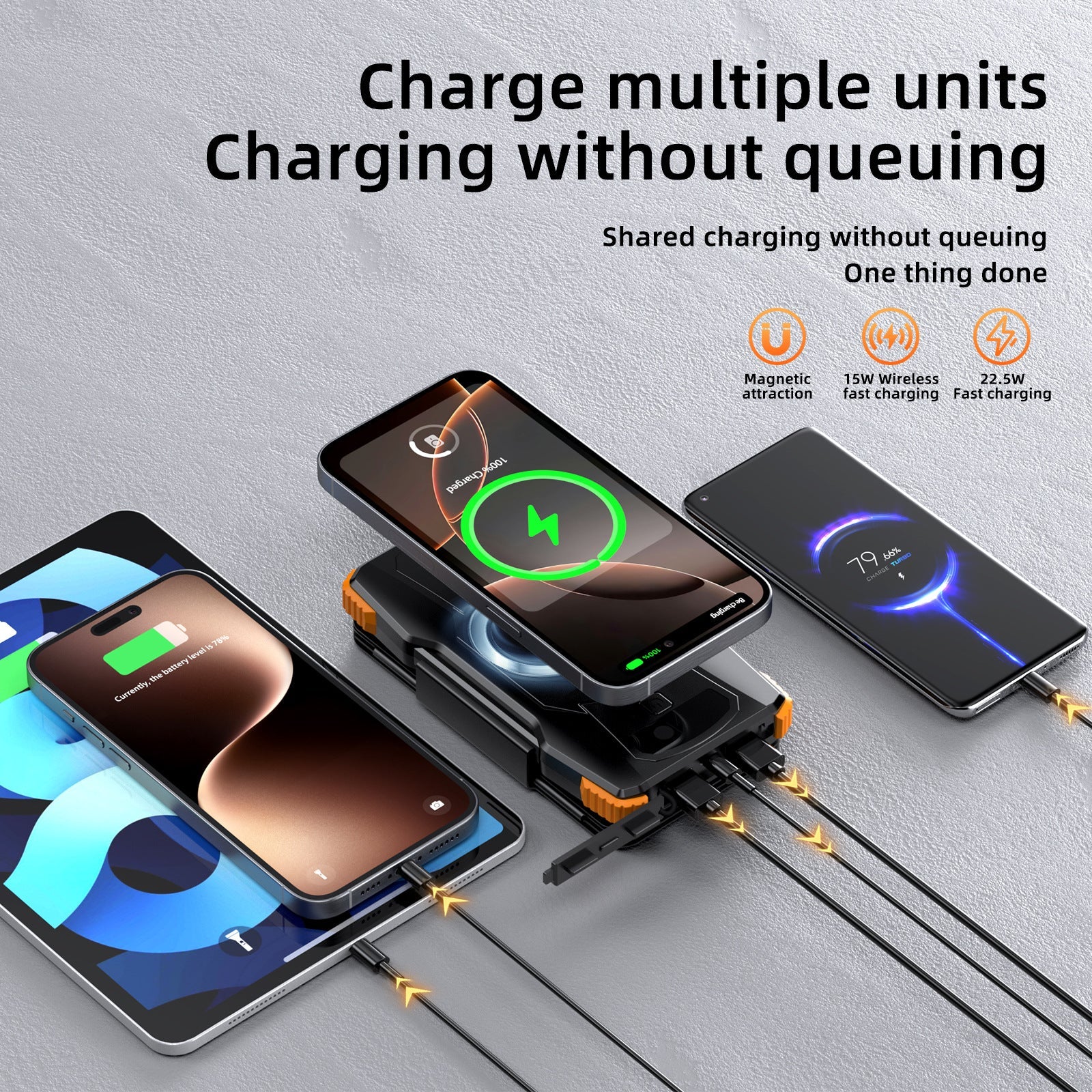 Unisex Powerbank med Solenergi och Integrerad LED-belysning 2