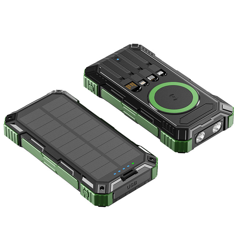 Unisex Powerbank med Solpanel och Multifunktionella Anslutningar 2