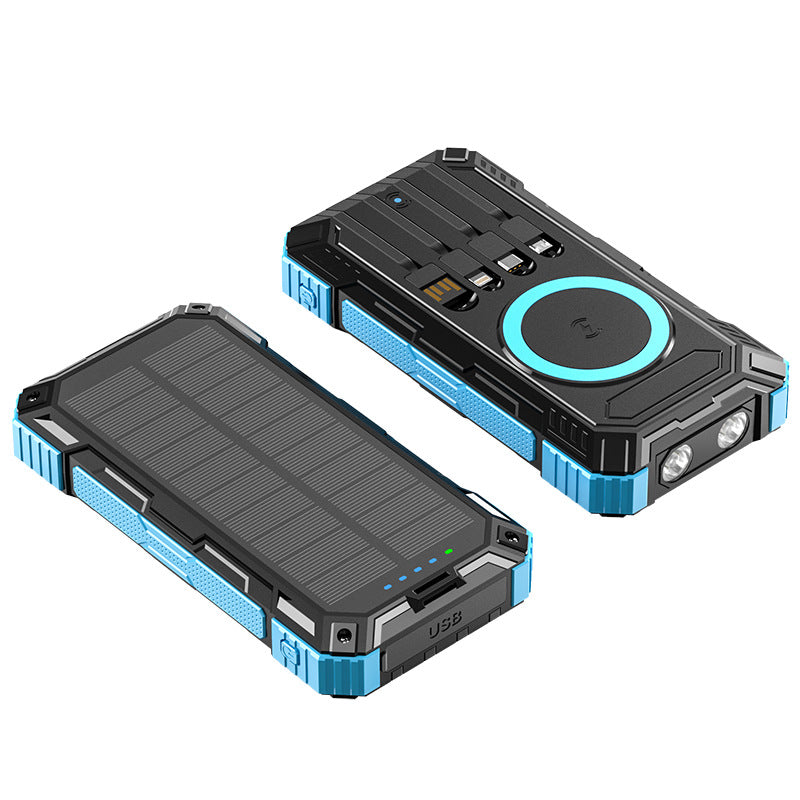 Unisex Powerbank med Solpanel och Multifunktionella Anslutningar 5
