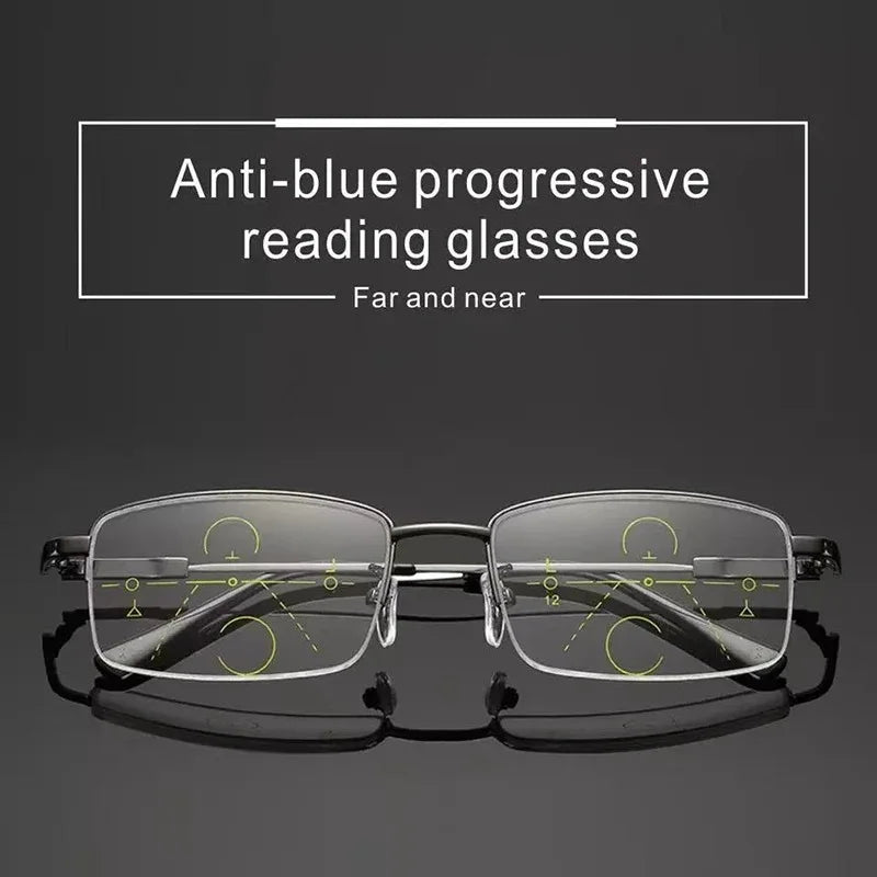 Unisex Progressiva Läsglasögon med Fyrkantig Design 2