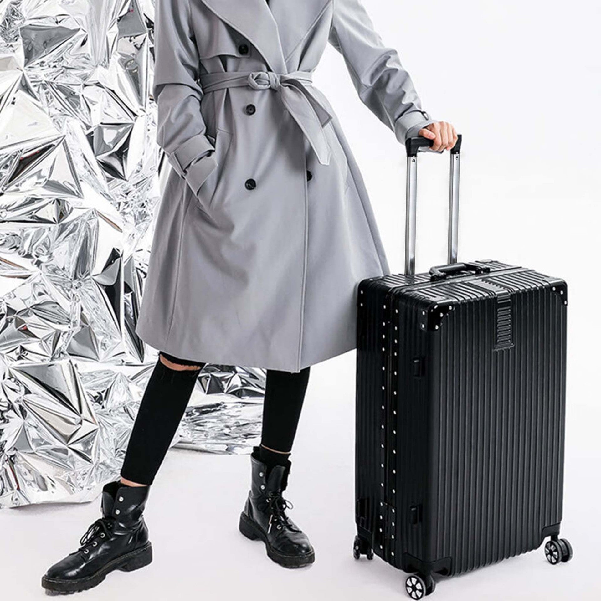 Unisex Resväska Stor Multifunktionell med Spinnerhjul 6
