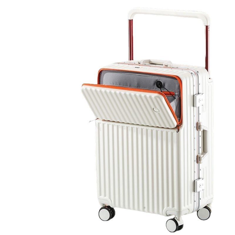 Unisex Rullande Bagage med Flera Fack och Laddningsport 4