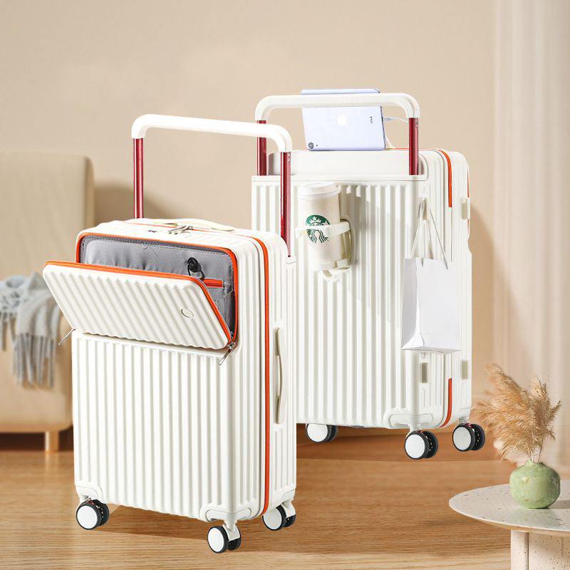 Unisex Rullande Bagage med Flera Fack och Laddningsport 7