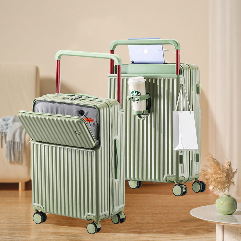 Unisex Rullande Bagage med Flera Fack och Laddningsport 9