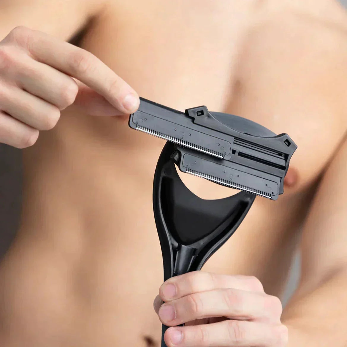 Unisex Rygghårborttagare med Långt Handtag och Dubbla Knivar 1