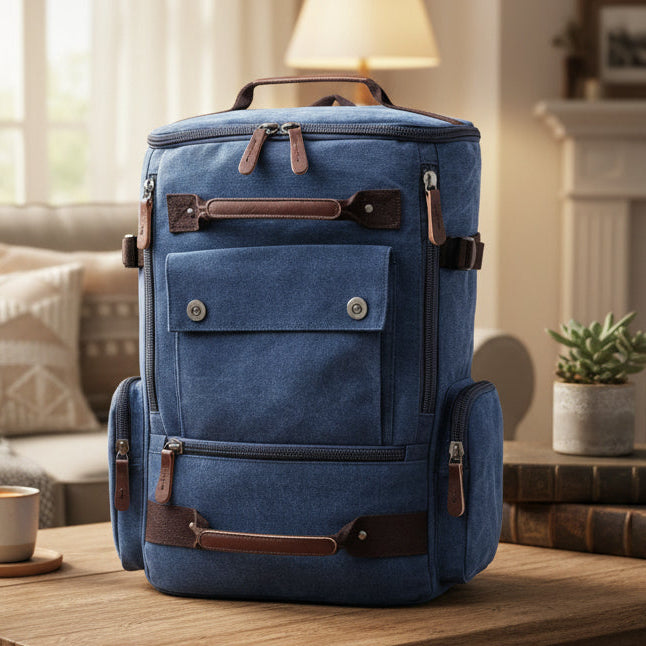 Unisex Ryggsäck med Laptopfack och Vintage Design 1