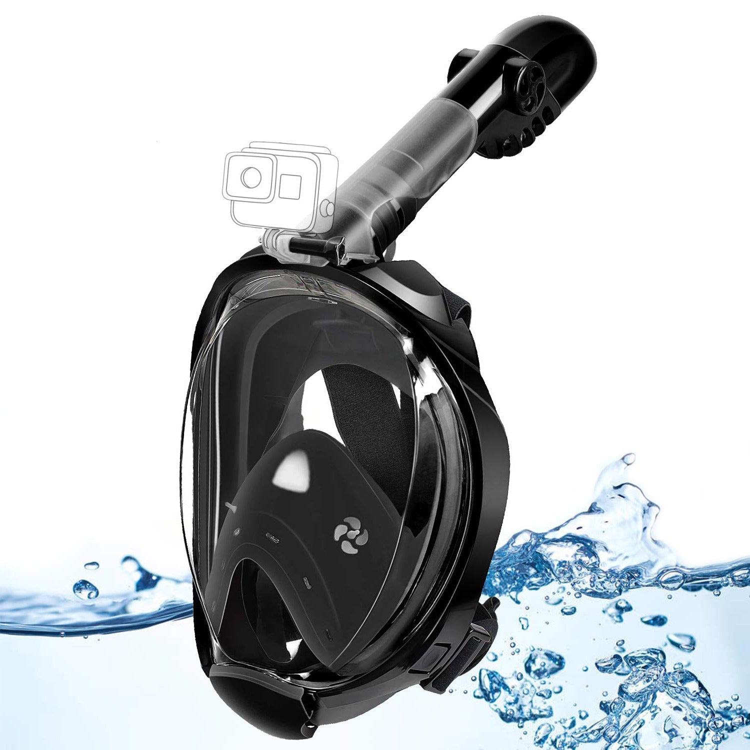 Unisex Snorkelmask Full Face med Innovativt Andningssystem 3