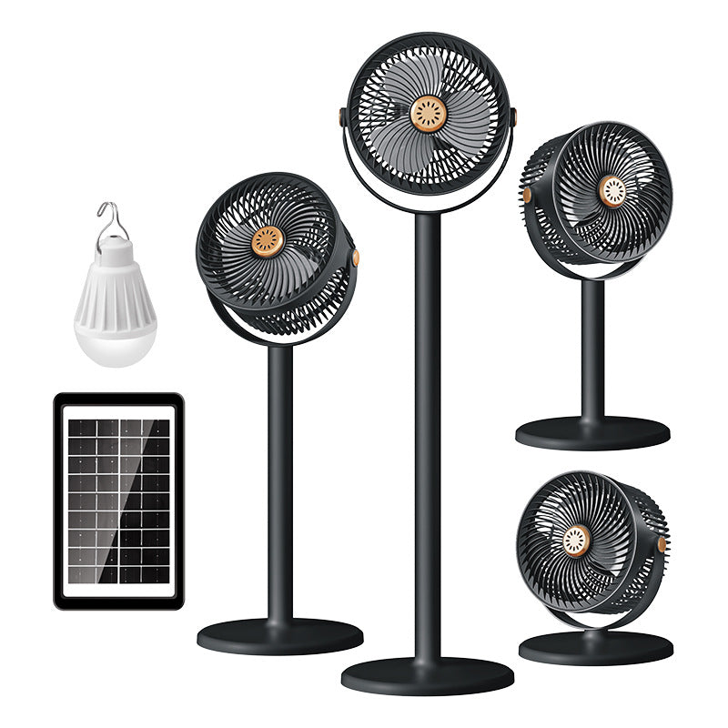 Unisex Stativfläkt med Solenergi och LED-belysning Multifunktionell 1
