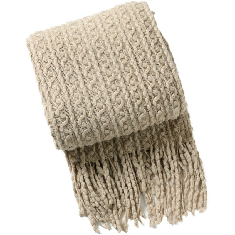 Unisex Stickad Halsduk Mysig Design 4