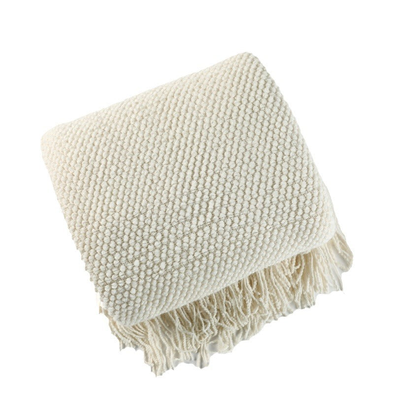 Unisex Texturerad Pläd med Fransar 4