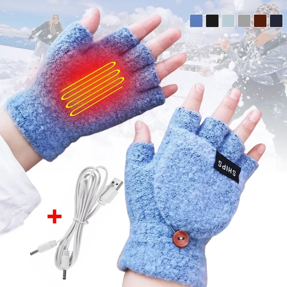 Unisex Värmehandskar USB Uppladdningsbara 5