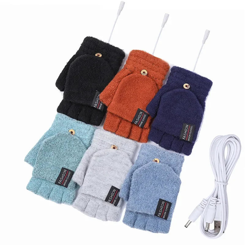 Unisex Värmehandskar USB Uppladdningsbara 6