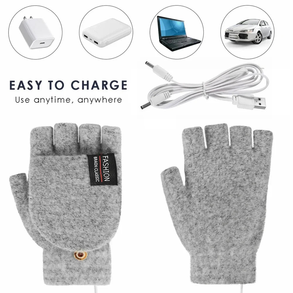 Unisex Värmehandskar USB Uppladdningsbara 8