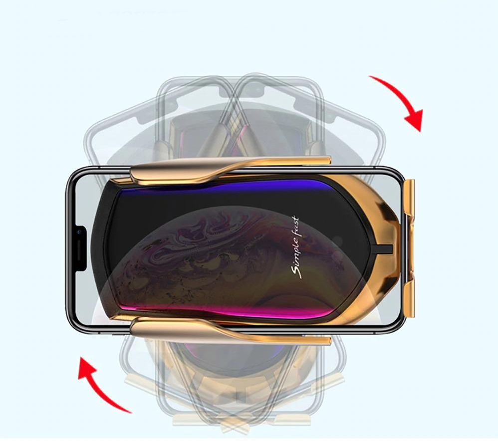 PREMIUM - Automatisk fastspänning av telefonhållare | Trådlös laddare