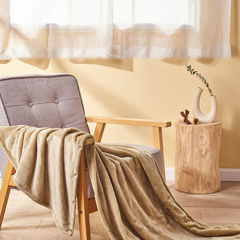 Uppvärmd Filt för Hemma och Kontor Mjuk Fluffig Med Justerbar Värme 1