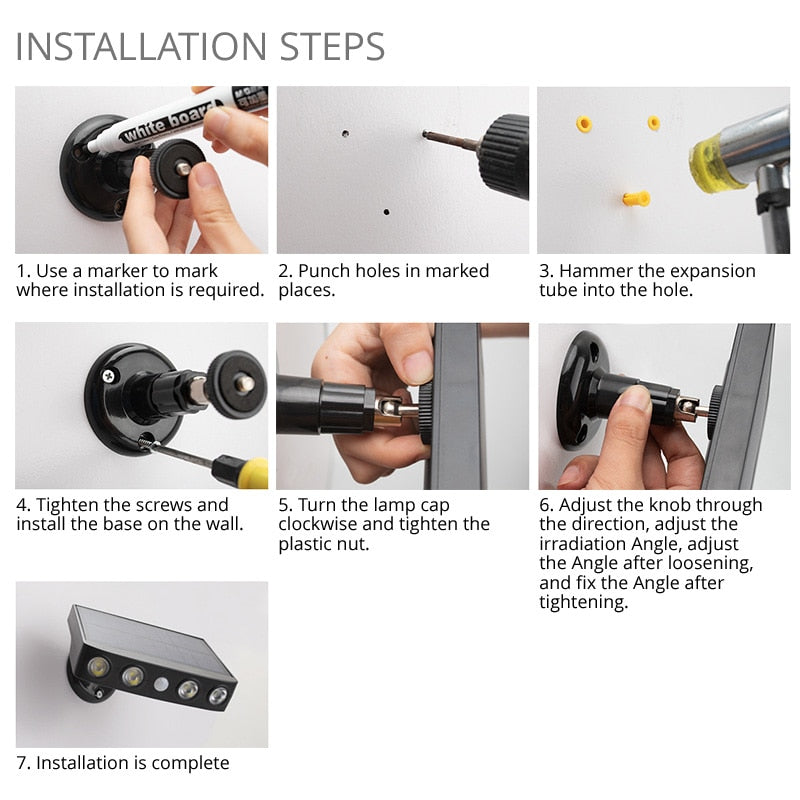 Utomhus LED-lampa med rörelsesensor 7
