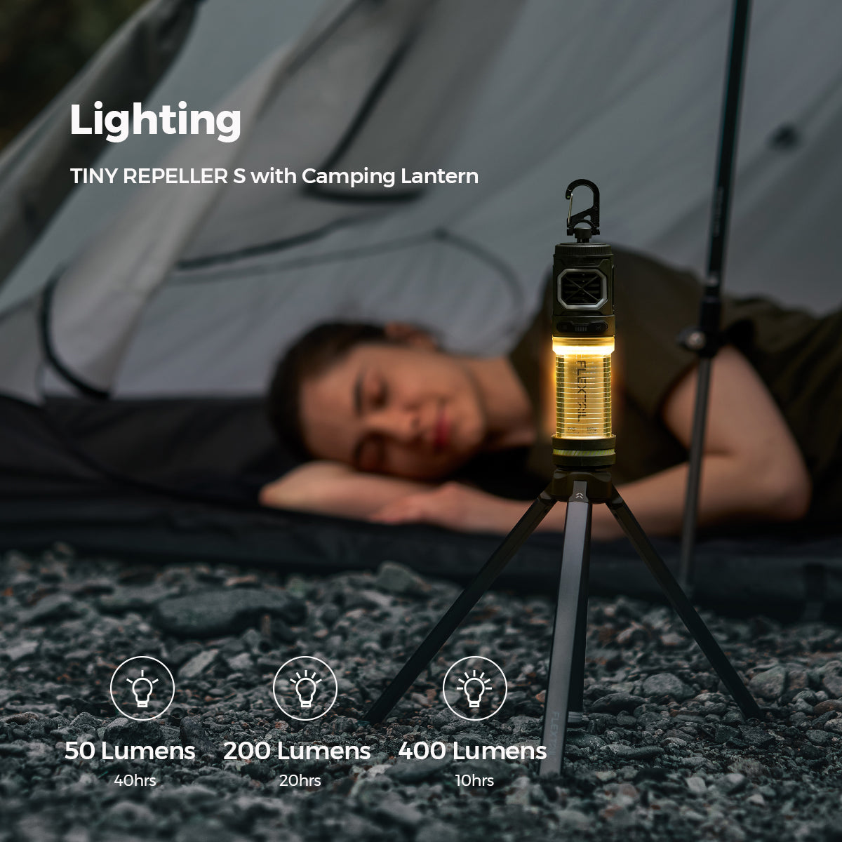 Utomhus Myggskydd Lampa 2-i-1 Med Justerbart LED-Ljus 5