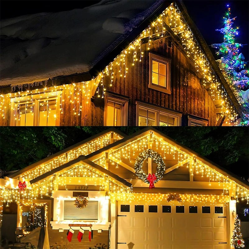 Utomhusbelysning LED Julljusridå Väderbeständig för Festlig Dekoration 0