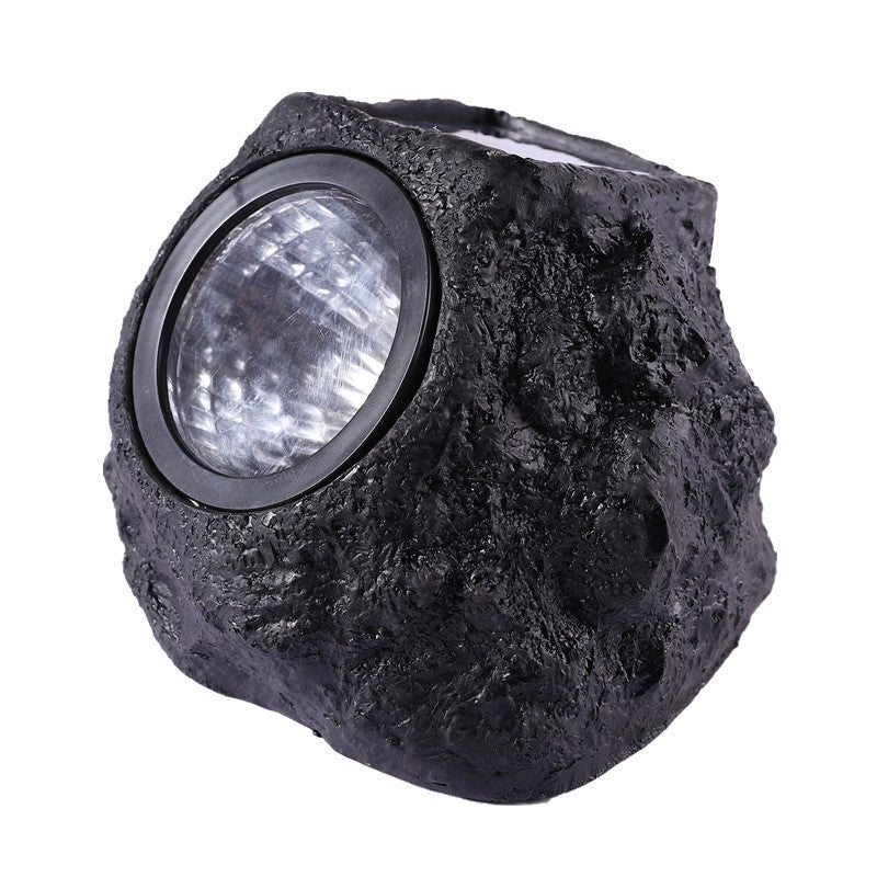 Utomhuslampa Soldriven Trädgårdsspotlight med Stenliknande Design 10