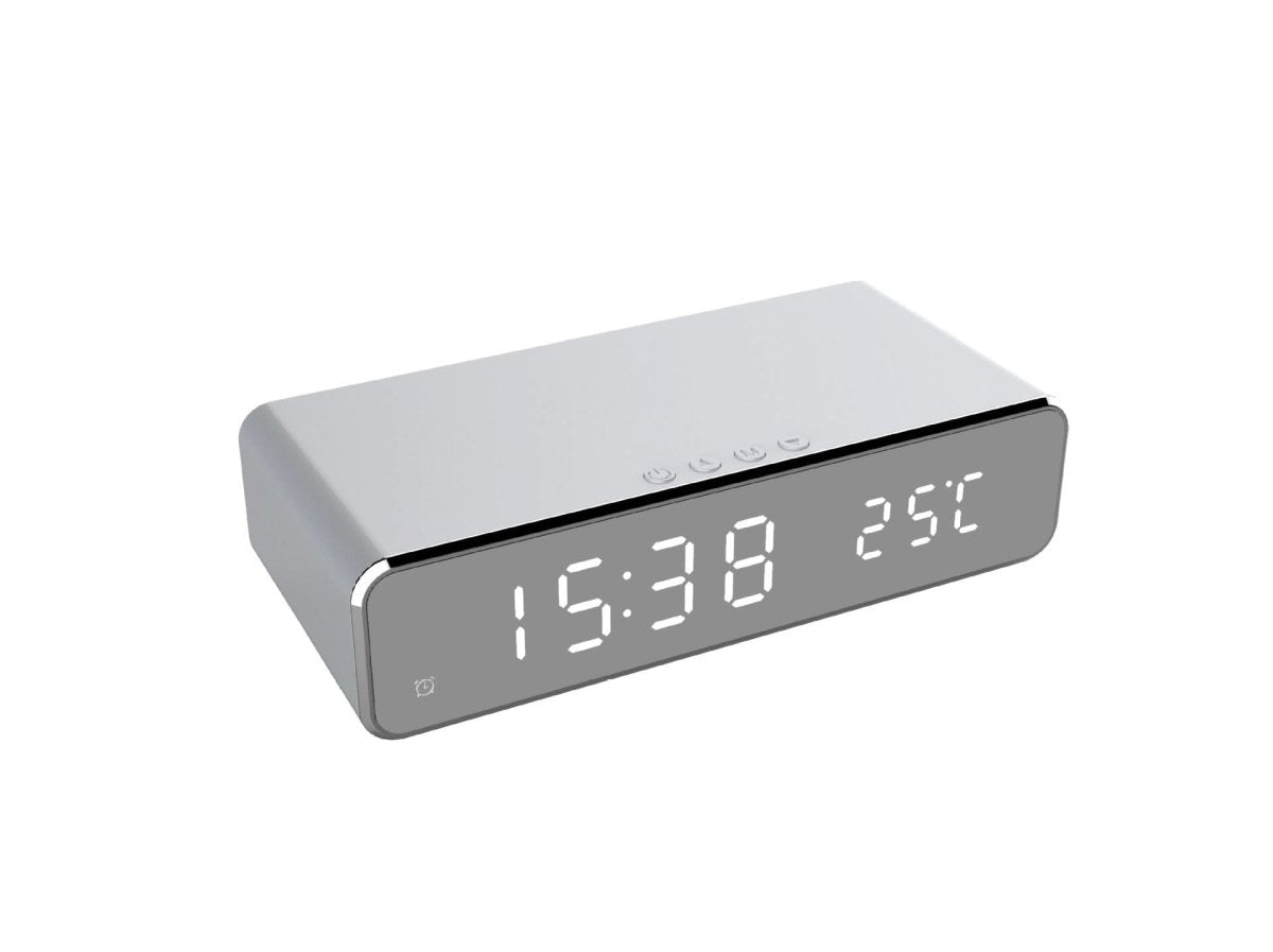 Väckarklocka med Trådlös Laddare och LED-display 7