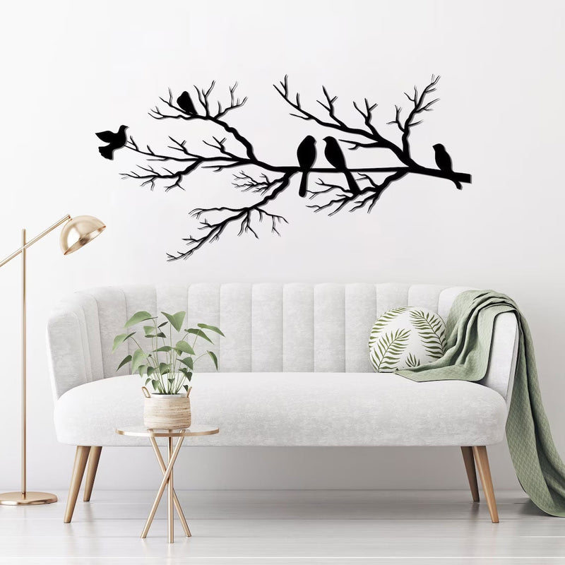 Väggdekoration Fåglar på Gren Modern Design för Hemmet 1