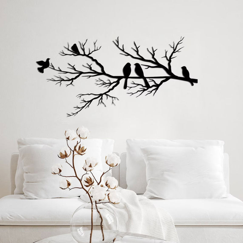 Väggdekoration Fåglar på Gren Modern Design för Hemmet 2