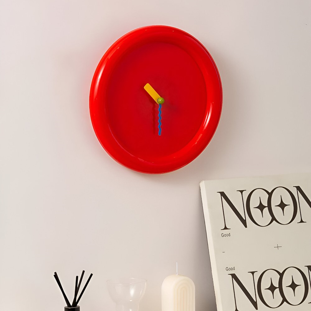 Väggklocka Modern 30 cm Färgglad Design 7