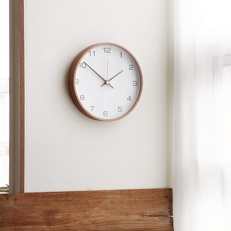 Väggklocka Rund Minimalistisk Tyst Design för Vardagsrum och Sovrum 4