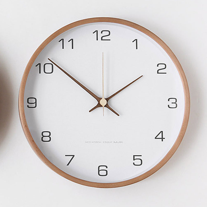 Väggklocka Rund Minimalistisk Tyst Design för Vardagsrum och Sovrum 9