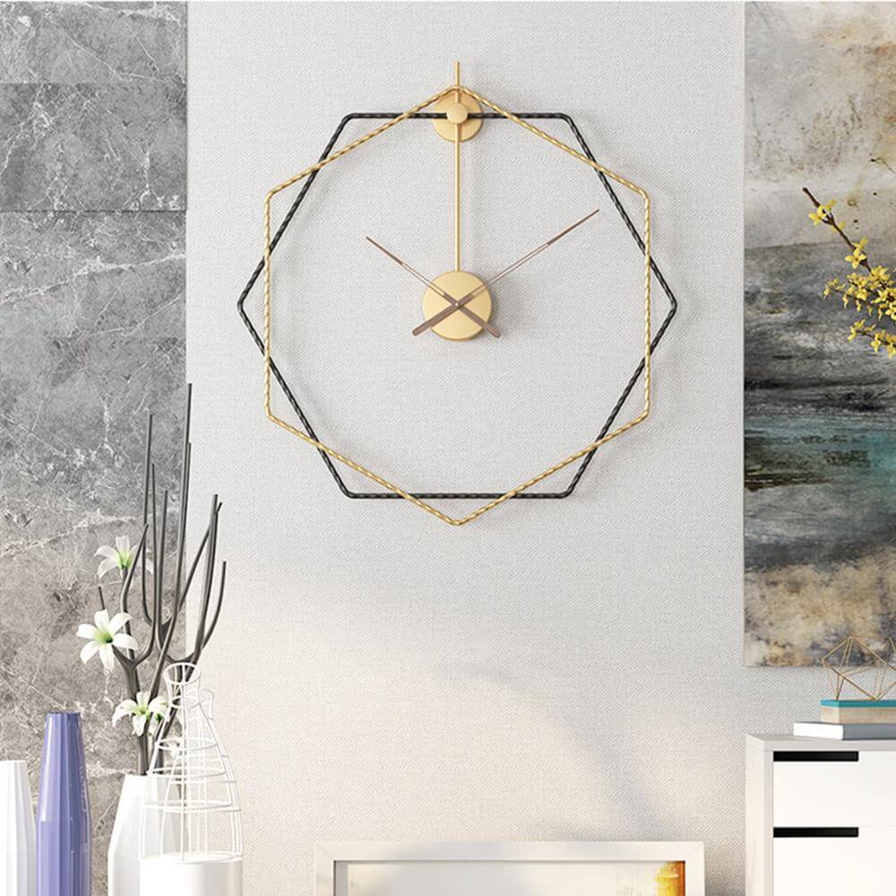 Väggklocka Stor Geometrisk Design för Hem och Kontor 1