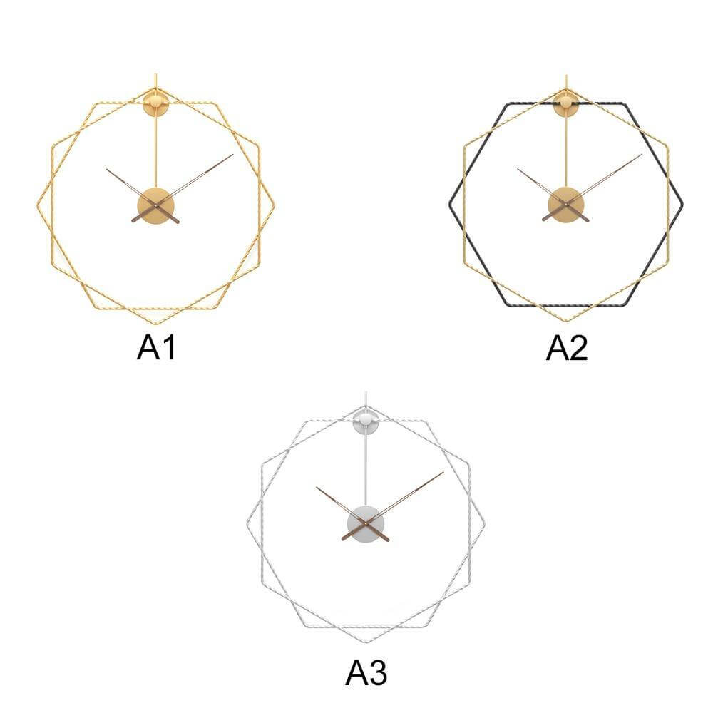 Väggklocka Stor Geometrisk Design för Hem och Kontor 5