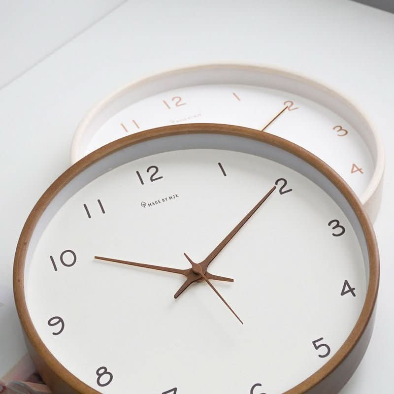 Väggklocka Tyst Design i Massivt Trä 25 cm 6