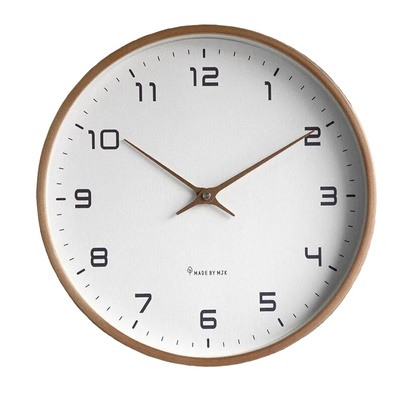 Väggklocka i Trä Minimalistisk Design 0