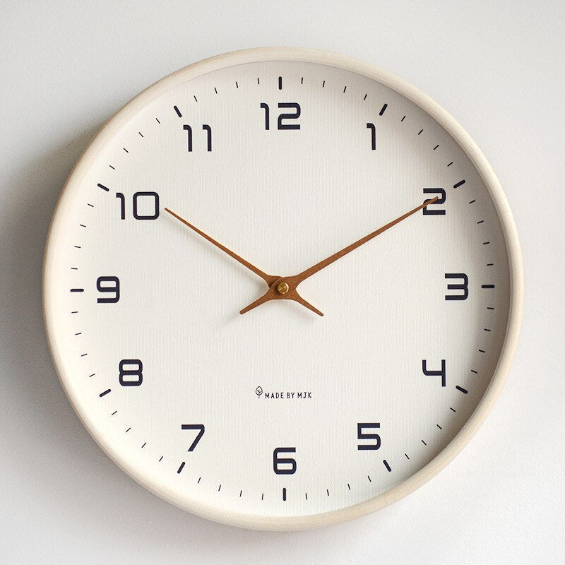 Väggklocka i Trä Minimalistisk Design 3
