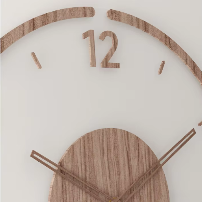 Väggklocka i Trä Modern Minimalistisk Design 4