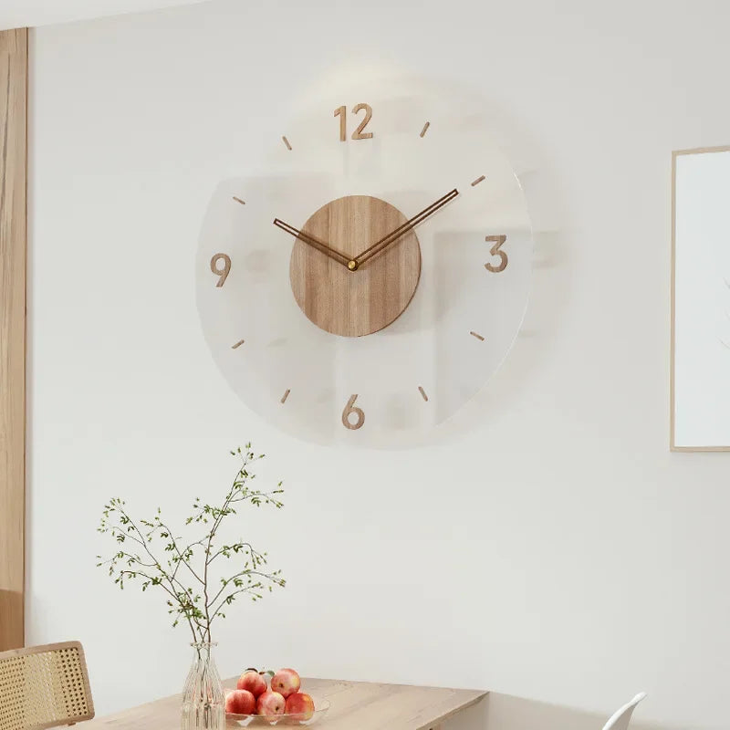 Väggklocka i Trä Modern Minimalistisk Design 6
