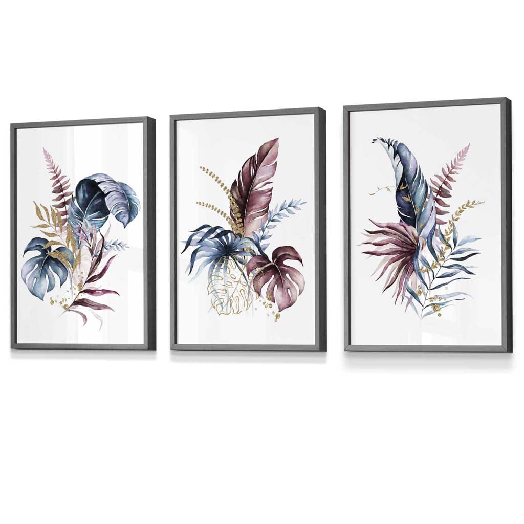 Väggkonstset med Botaniska Motiv för Hemmet 4